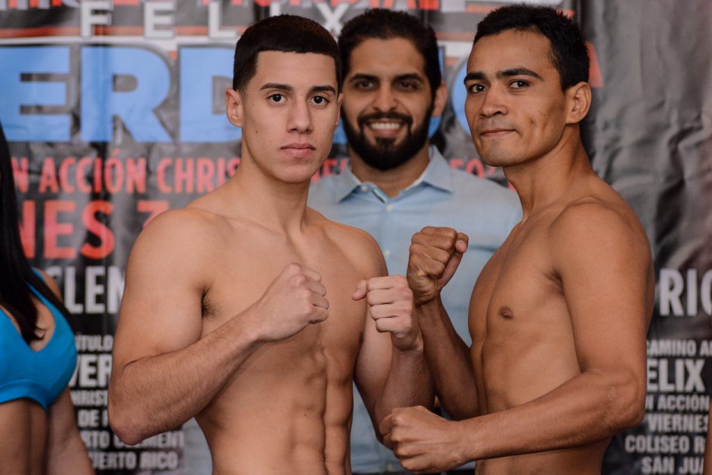 Unimas 2/3/17 Verdejo vs. Flores Weightins. Photos by Peter Amador for Top Rank Boxing.
