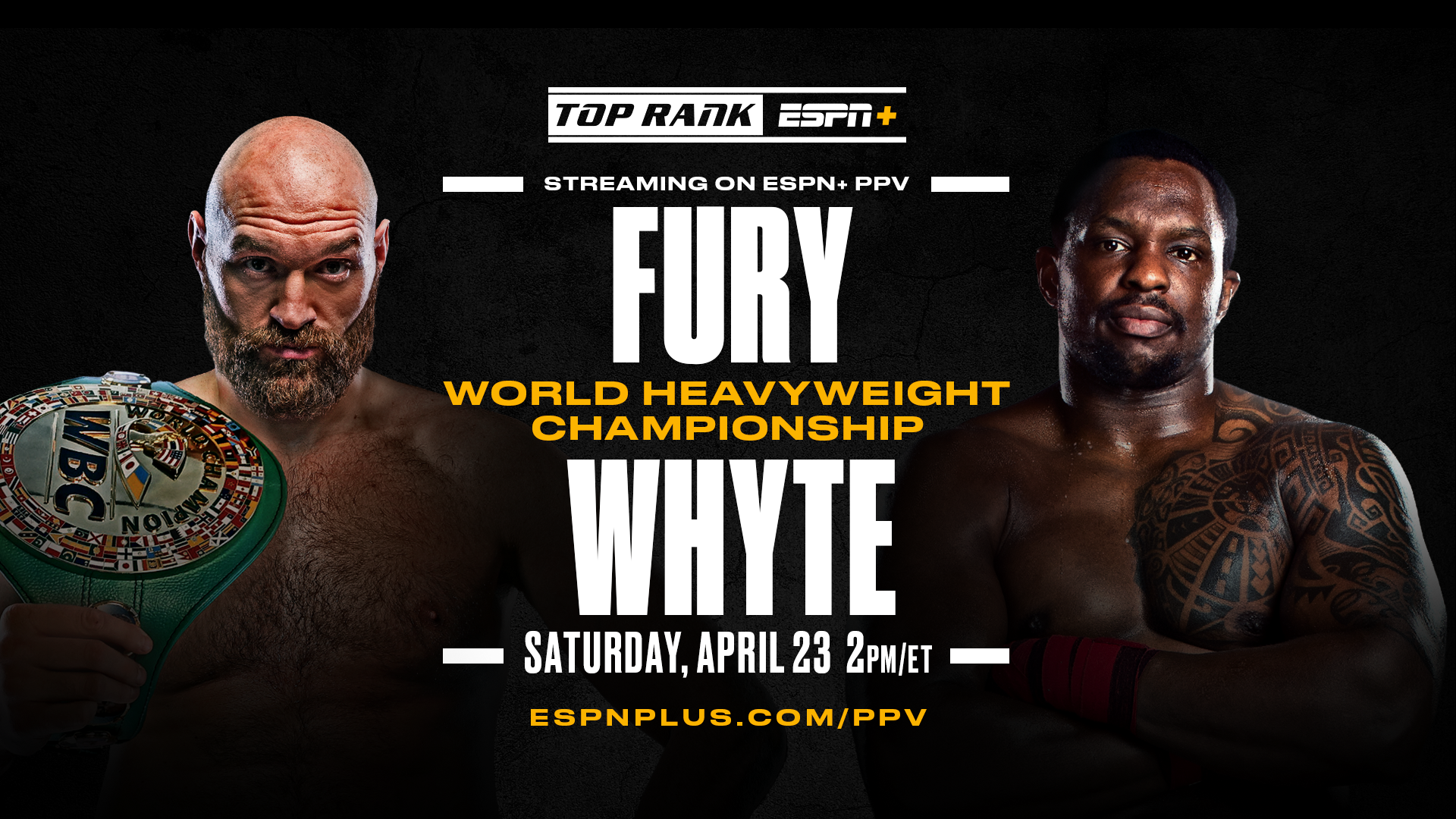 Top Rank on ESPN Presents Clash of Heavyweight Titans Fury vs