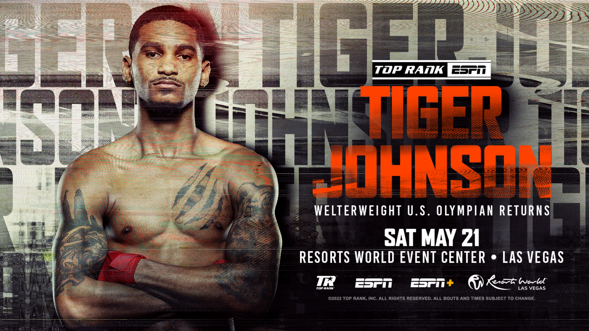 May 21: U.S. Olympian Tiger Johnson Added to Alimkhanuly-Dignum ESPN Telecast at Resorts World Las Vegas