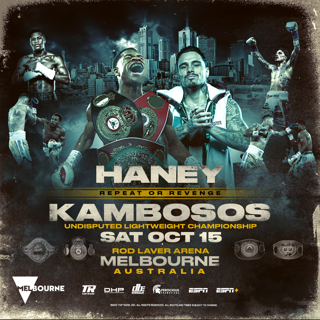 Undisputed Lightweight Championship: Devin Haney Vs George Kambosos Jr. – Sat, Oct 15 on ESPN