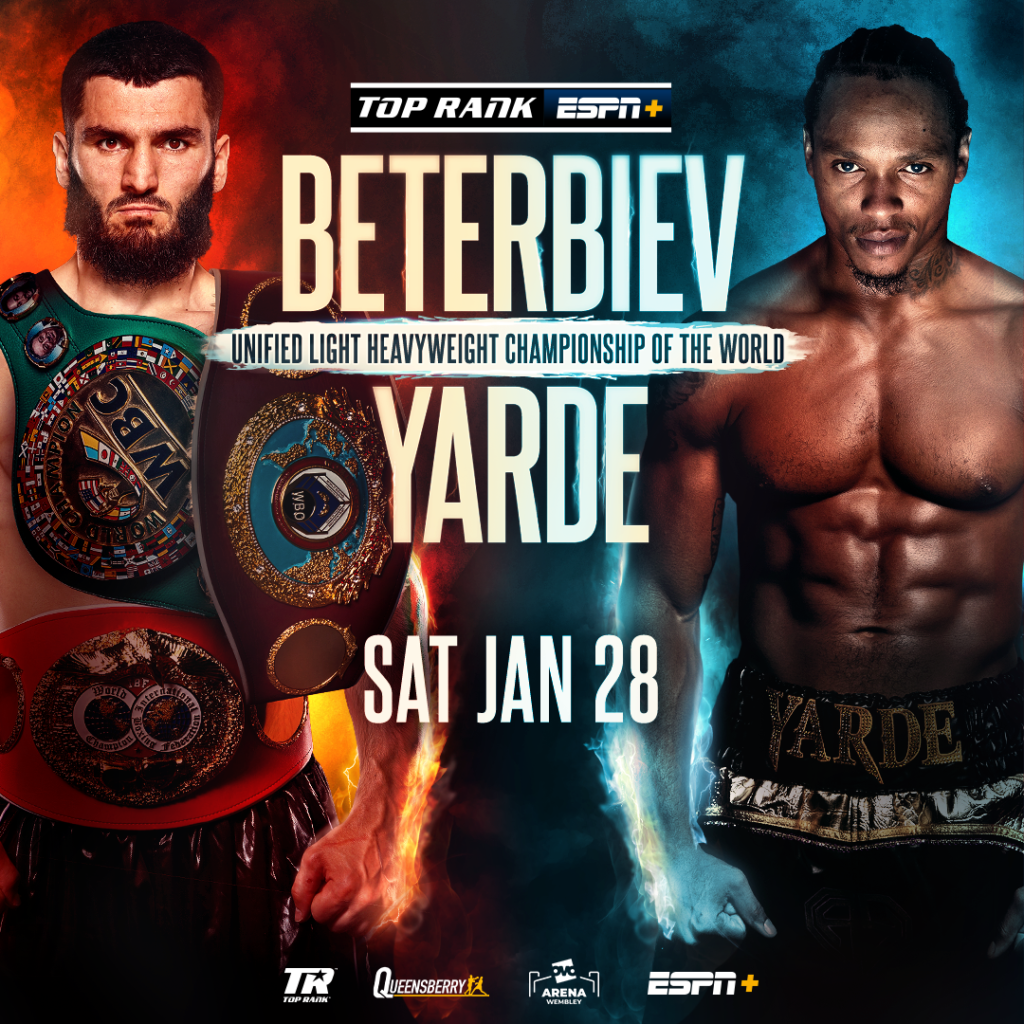 Unified Light Heavyweight Championship Of The World Beterbiev Vs Yarde • Sat, Jan 28th Live On ESPN+