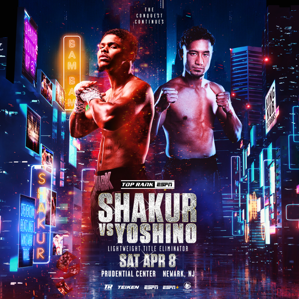 Lightweight Title Eliminator Shakur Stevenson Vs Shuichiro Yoshino • Sat., Apr 8th Live On ESPN