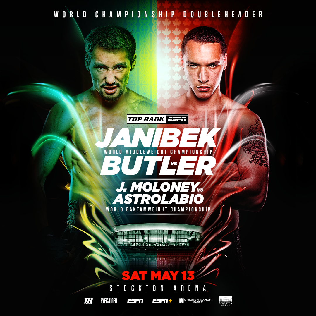 World Middleweight Championship: Janibek Vs Butler • Sat, May 13th Live On ESPN+