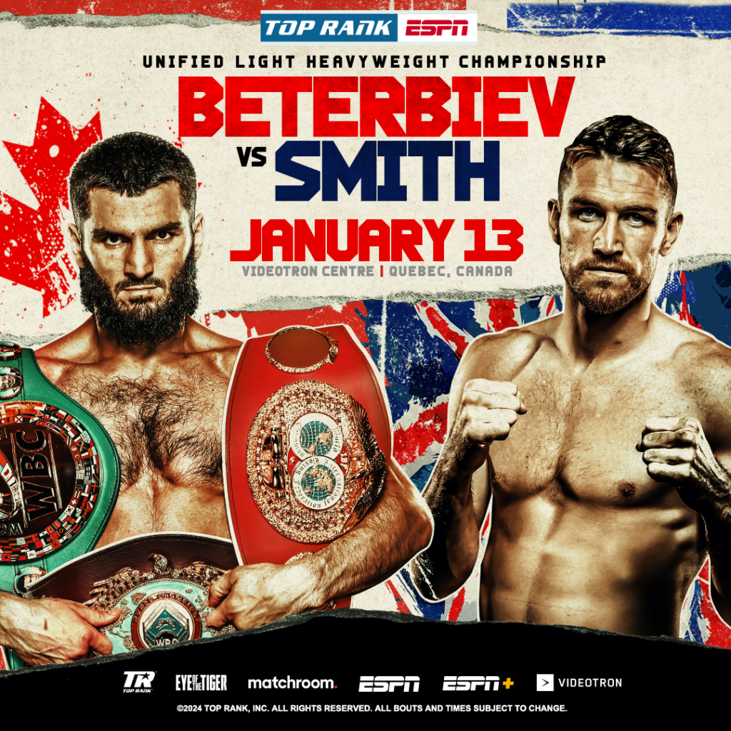 Unified Light Heavyweight Championship Artur Beterbiev Vs Callum “Mundo” Smith • Sat, Jan 13th Live On ESPN
