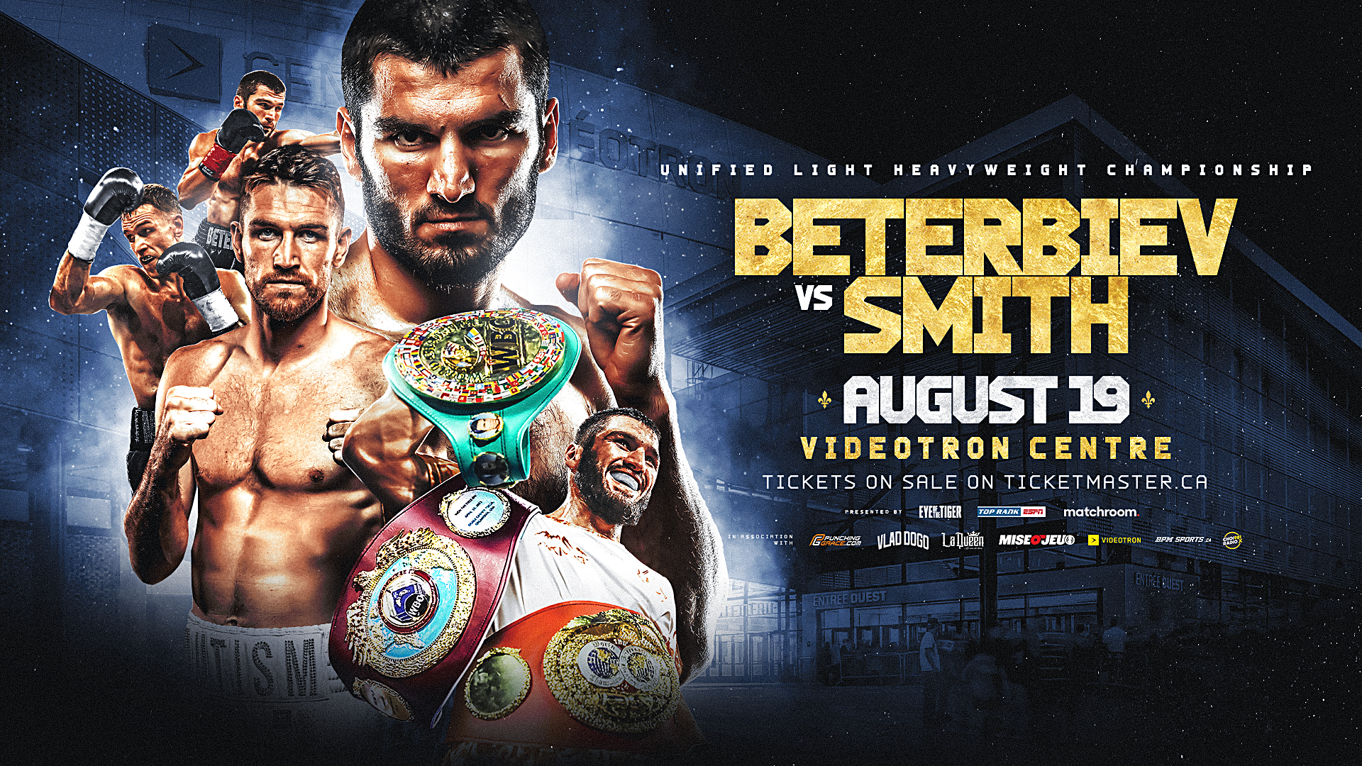 August 19 Unified Light Heavyweight King Artur Beterbiev to Defend Crown Against Callum Smith at Videotron Centre in Quebec City and LIVE on ESPN