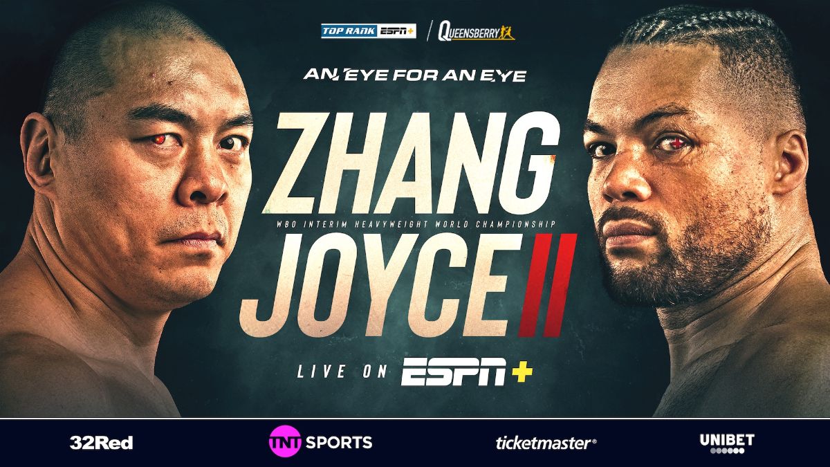 September 23 Zhilei Zhang-Joe Joyce Heavyweight Rematch to Stream LIVE and Exclusively in the U.S
