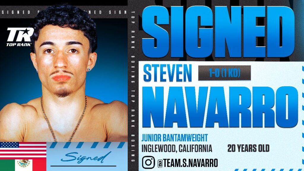 Junior Bantamweight Phenom Steven “Kid Dynamite” Navarro Signs with Top Rank